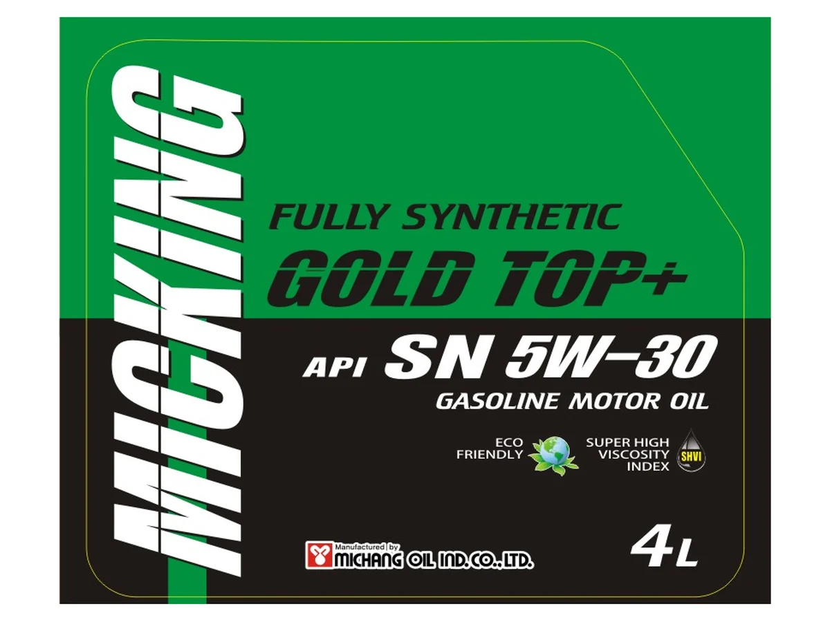 Корейская этикетка MICKING Gold Top+ 5W-30 до ребрендинга