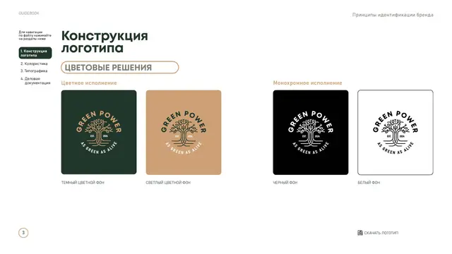 Цветные и монохромные исполнения знака