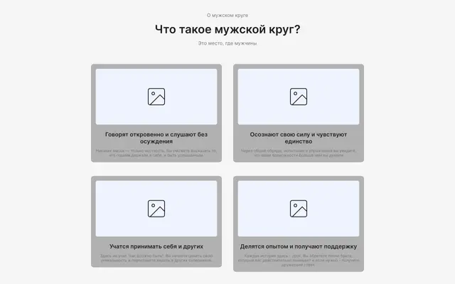 Четыре карточки о мужском круге